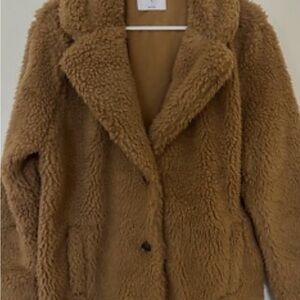 Brown Teddy Coat size large 🧸